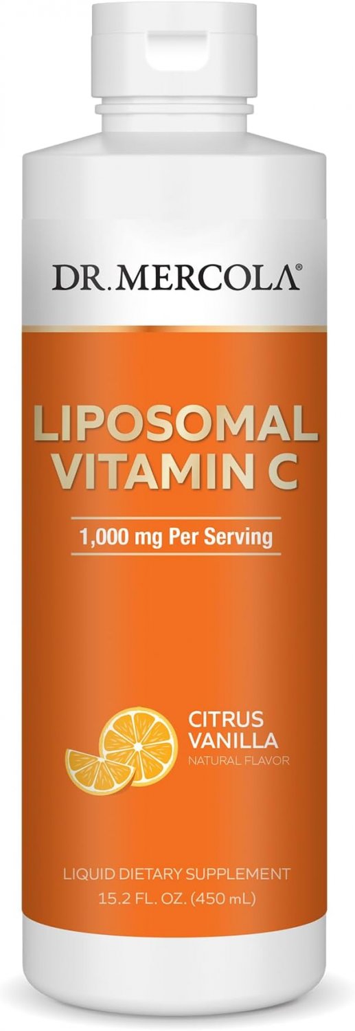 Dr. Mercola Liquid Liposomal Vitamin C, 15.20 Fl. Oz. (450 mL)