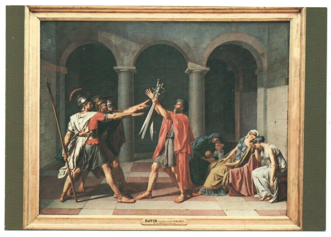 Jacques Louis David Le Serment Dec Horaces The louvre Paris France Chrome Postcard 1490